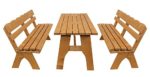 3-teilige XXL- Gartengarnitur Freital 200cm aus massiver Kiefer 35mm, imprägniert