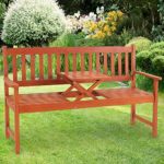 Deuba Gartenbank Picknick Tisch | FSC®-zertifiziertes Eukalyptusholz | inkl. hochklappbarem Tisch | In- +Outdoor | Robust - Holzbank Gartenmöbel Sitzbank Garten Bank