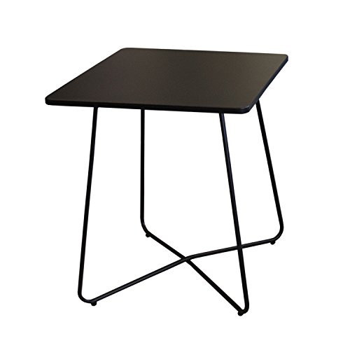 Multistore 2002 Bistrotisch 60x60cm Schwarz - Beistelltisch Gartentisch Partytisch Balkontisch Campingtisch Metalltisch Mehrzwecktisch Balkonmöbel