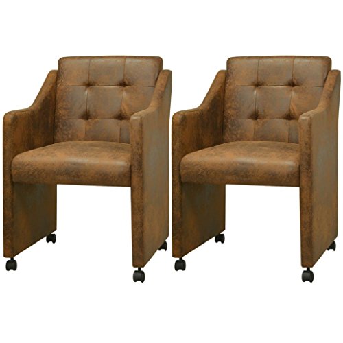 vidaXL 2/4/6x Esszimmerstuhl Stühle Küchenstuhl mit Rollen Stuhlgruppe Design
