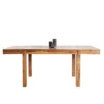 Massiver Esstisch PURE 120-200 cm Sheesham Massivholz ausziehbar Holztisch Küchentisch mit Ansteckplatten
