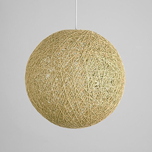 Moderne Schwarz Gitter Wicker Rattan Globus Ball Stil Decke Pendelleuchte Lampenschirm Home Esszimmer Dekoration Lampen