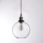 Sflash Pendelleuchte Hängeleuchte Industrie Kugel Glas Schirm Retro Nostalgie Vintage Decke Hängelampe für E27 Glühlampe Lampe