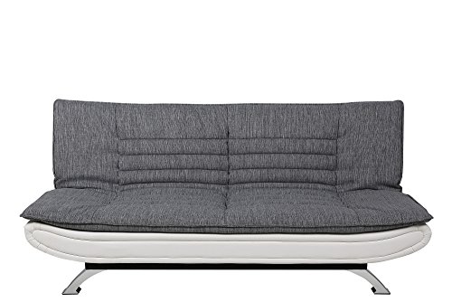 AC Design Furniture Bettcouch Jasper, B: 196 x T:98 x H: 91 cm, Stoff, Grau