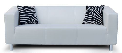B-famous 3-Sitzer Sofa Cube 183 x 85 cm, PU, weiß
