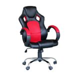 EBS Racing Bürostuhl Gaming Stuhl, Rot Chrom
