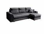 Ecksofa Sofa Eckcouch mit Schlaffunktion und Bettkasten Ottomane Schlafsofa Bettsofa Polstergarnitur Wohnlandschaft - TOMMY (Ecksofa Rechts, Grau)