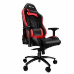 KLIM Esports Gaming Stuhl - Qualitativ Hochwertiger - Ergonomisch Sessel - Neu - Racer Gamer PC Office Chair - Genaue Verarbeitung - Einstellbar - Rote Polsterung [ Neue 2018 Version ]