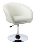 Kronenburg Barhocker "Lounge" - 360° drehbar und höhenverstellbar in Weiß - Farbwahl