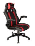 Mars Gaming MGC2BR - Professioneller Gaming-Stuhl mit Rädern (Neigung und Höhe verstellbar, Neigung 15 Grad, gepolsterte Kopfstütze, klappbare und gepolsterte Armlehnen, ergonomisch), rot