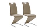 Robas Lund AMA10CX2 Schwingstuhl, Lederimitat, Cappuccino