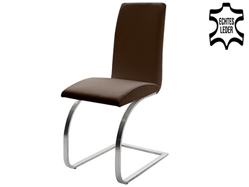 Schwingstuhl Leder Echtlederstuhl Lederstühle Stuhl Stühle "Taliteo I" (2er Set)