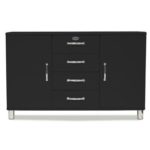 Sideboard Tenzo Malibu 86 cm mit 1 Schublade & 2 Türen MDF Farbe wählbar, Farbe:Grau
