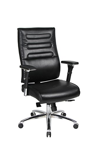 VIVA OFFICE Bonded Leder Deluxe Hoch Rücken Executive Bürostuhl mit Verstellbaren Armen
