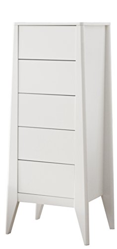 tenzo 4085-005 French Designer Kommode, MDF, weiß, 43 x 52 x 123 cm