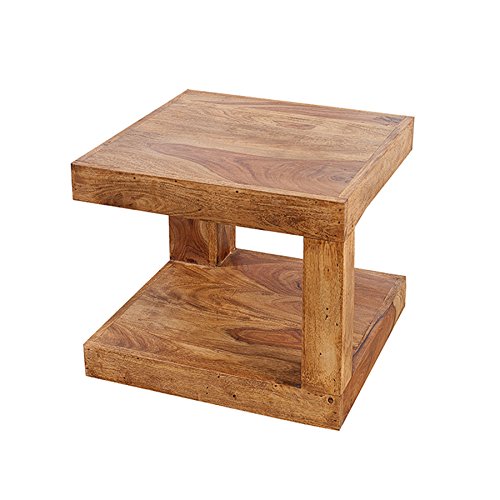Massiver Edelholz Couchtisch GIANT Sheesham Stone Finish Tisch Holztisch Beistelltisch Wohnzimmertisch