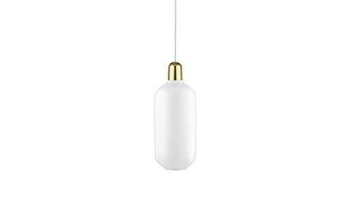 Normann Copenhagen Amp Brass Hängeleuchte groß - Weiß/Messing - Simon Legald - Design - Pendelleuchte - Wohnzimmerleuchte
