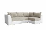 mb-moebel Ecksofa mit Schlaffunktion Eckcouch mit Zwei Bettkasten Sofa Couch Wohnlandschaft L-Form Polsterecke Laos