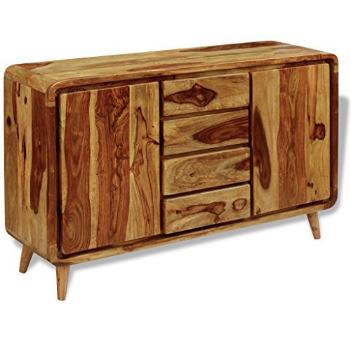 vidaXL Sideboard Highboard Küchenschrank Anrichte Sheesham Holz 140x40x87 cm