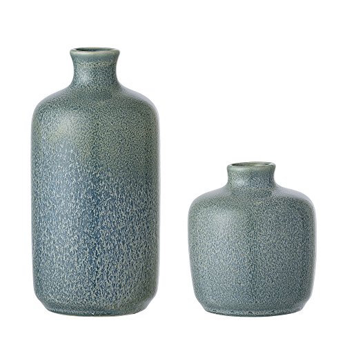 Bloomingville Vase, Multi-Color, Stoneware Ø6,5xH7,5 / Ø6,5xH13,5 cm, Set of 2