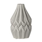 Bloomingville Vase, Wide Flute, Cool Grey Ceramic Ø9,5xH14 cm