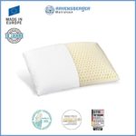 Ravensberger Matratzen® Natur Latex-Kissen 50% Naturkautschuk| Made IN Europe - 3 Jahre Garantie | Medicott-Silverguard-Bezug 40 x 60 cm