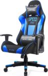 GTPLAYER Gaming Stuhl Computerstuhl PC Racing Stuhl Chefsessel Kunstleder Bürodrehstuhl höhenverstellbarer Schreibtischstuhl Ergonomisches Design mit Verstellbaren Armlehnen und Wippfunktion