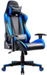 GTPLAYER Gaming Stuhl Computerstuhl PC Racing Stuhl Chefsessel Kunstleder Bürodrehstuhl höhenverstellbarer Schreibtischstuhl Ergonomisches Design mit Verstellbaren Armlehnen und Wippfunktion