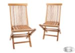 Gartenstuhl 2er Set MANADO Teak Holz Gartenmöbel Stühle Klappstuhl Stuhl Premiumqualität