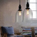 Industrielle Vintage Pendelleuchte E27 LED Hängeleuchte Industrial Decke Glas Deckenbeleuchtung Restaurant Pendelleuchte Transparente Kronleuchter 110-220V