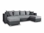 Sofnet Wohnlandschaft mit Schlaffunktion Beno - U-Form Couch, Ecksofa mit Bettkasten, Couchgranitur mit Bettfunktion, Polsterecke, Big Sofa, Polstergarnitur, Wohnzimmer