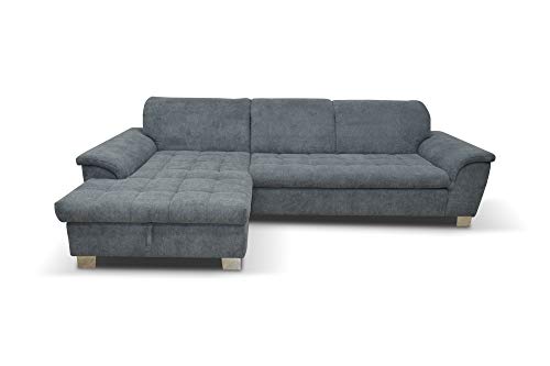DOMO Collection Ecksofa Franzi Couch in L-Form Sofa Eckcouch Polsterecke in grau