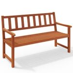 Casaria® Gartenbank Wetterfest Holz 320kg Belastbar FSC®-zertifiziert Garten Balkon Sitzbank Gartenmöbel Bank Kensington 2-Sitzer 120x58x90cm Akazie