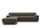 DOMO collection Jamie Ecksofa | Sofa in L-Form | Couch Polsterecke, moderne Eckcouch, grau, 251x150x72 cm