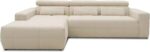 DOMO. collection Ecksofa Brandon, Sofa mit Rückenfunktion in L-Form, Polsterecke, Eckgarnitur 285 x 175 x 98 cm (BxTxH), beige