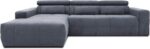 DOMO. collection Ecksofa Brandon, Sofa mit Rückenfunktion in L-Form, Polsterecke, Eckgarnitur 285 x 175 x 98 cm (BxTxH), dunkelgrau