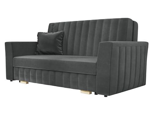 Mirjan24 Schlafsofa Viva Glam III mit Bettkasten, Rückenlehne und Seiten fest angenäht, Bettsofa, 3 Sitzer Polstersofa mit Schlaffunktion, Sofagarnitur inkl. Kissen, Sofa (Paros 6)