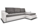 Ecksofa Santi - Polsterecke L-Form, Schlafsofa mit Bettkasten, Couchgarnitur mit Schlaffunktion, Couch, Sofa, Sofagarnitur (Weiß + Grau (Madryt 120 + Berlin 01), Ecksofa Rechts)