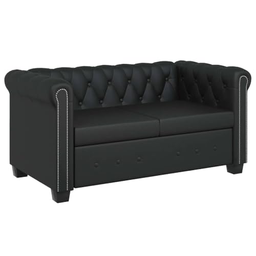 vidaXL Chesterfield Sofa 2-Sitzer Kunstleder Ledersofa Polstersofa Loungesofa