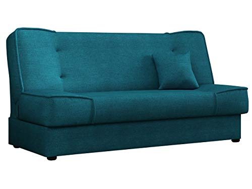 Schlafsofa Gemini mit Bettkasten, 3 Sitzer Sofa, Couch mit Schlaffunktion, Bettsofa Schlafsofa Polstersofa Farbauswahl Couchgarnitur (Enjoy 17)