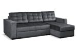 MEBLE-LUX - Universal Ecksofa mit Schlaffunktion und 2 Bettkasten LARO I 242cm Breit Sofa L Form I Eckcouch mit Schlaffunktion I Universal Ecke (Rechts oder Links) I Sofa Grau