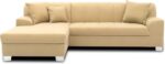 DOMO. collection Ecksofa Capri, Sofa in L-Form, Couch, Polsterecke, Eckcouch, Sofa-Garnitur 239 x 152 x 75 cm (BxTxH), beige