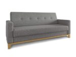 Sofa Wood mit Schlaffunktion - Schlafsofa mit Bettkasten, Bettsofa, Massivholz, Polstersofa mit Holzfüße, Couchgarnitur, Couch (Grau (Twist 21)) Sofa Wood mit Schlaffunktion - Schlafsofa mit Bettkasten, Bettsofa, Massivholz, Polstersofa mit Holzfüße, Couchgarnitur, Couch (Grau (Twist 21))