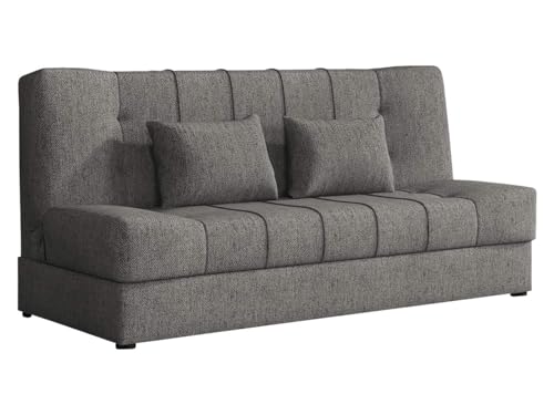 Mirjan24 Schlafsofa Sonik mit Bettkasten, Couch mit Schlaffunktion, 3 Sitzer Sofa, Bettsofa, Farbauswahl, Polstersofa, Schlafsofa, Couchgarnitur (Neve 90)